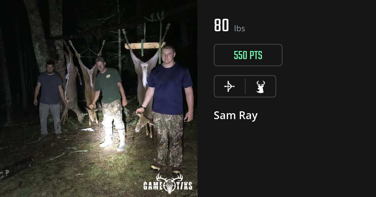 Deer harvest on Gametiks