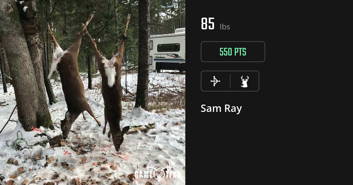 Deer harvest on Gametiks