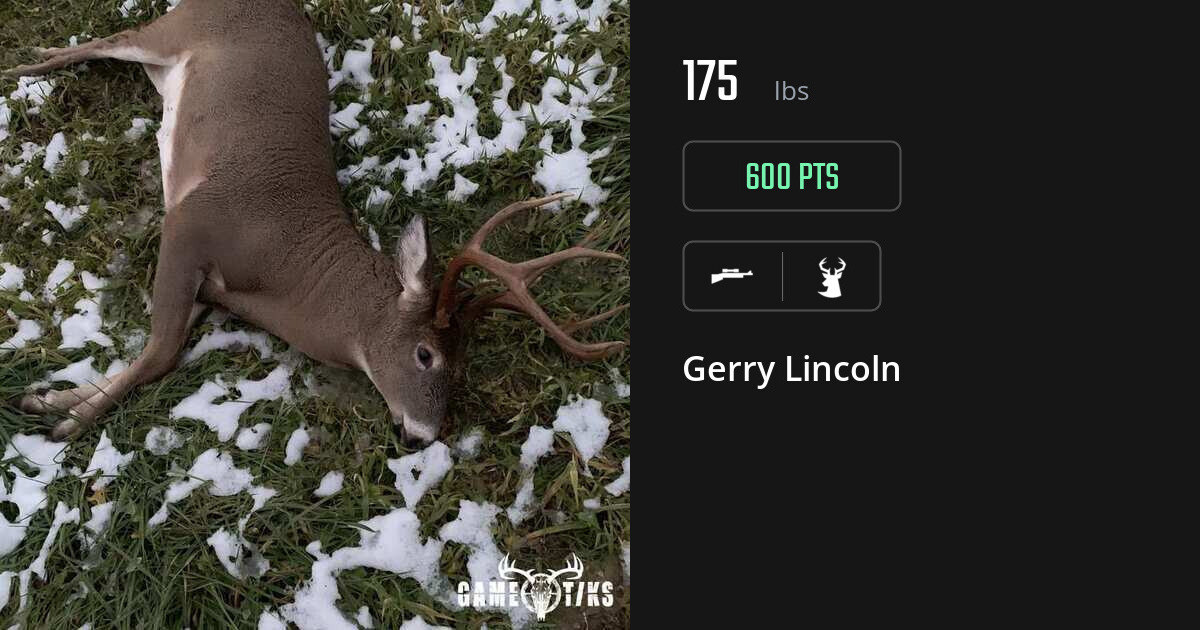 Deer harvest on Gametiks