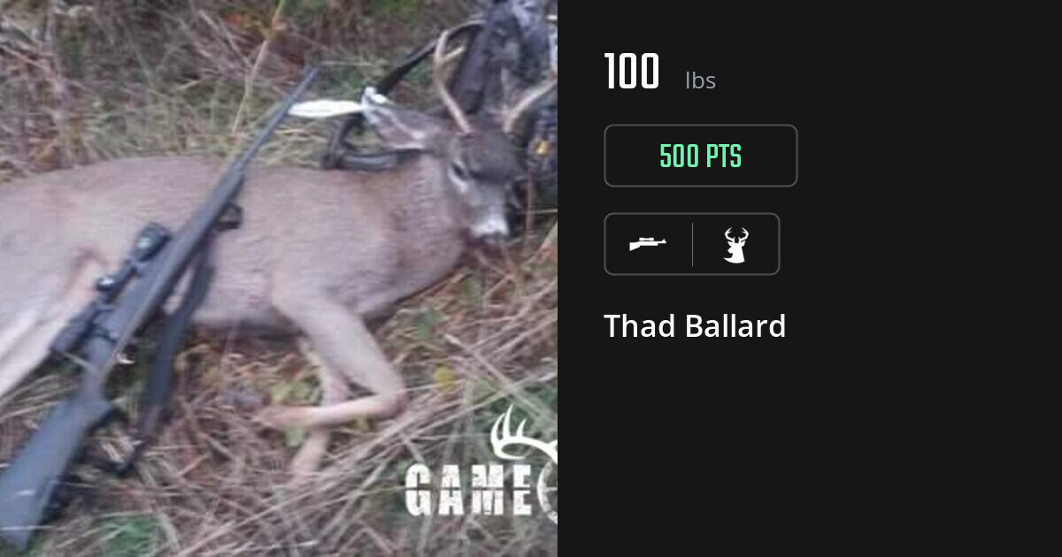 Deer harvest on Gametiks