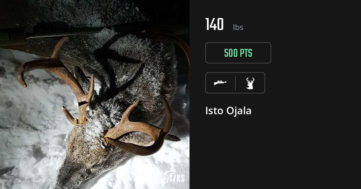 Deer harvest on Gametiks