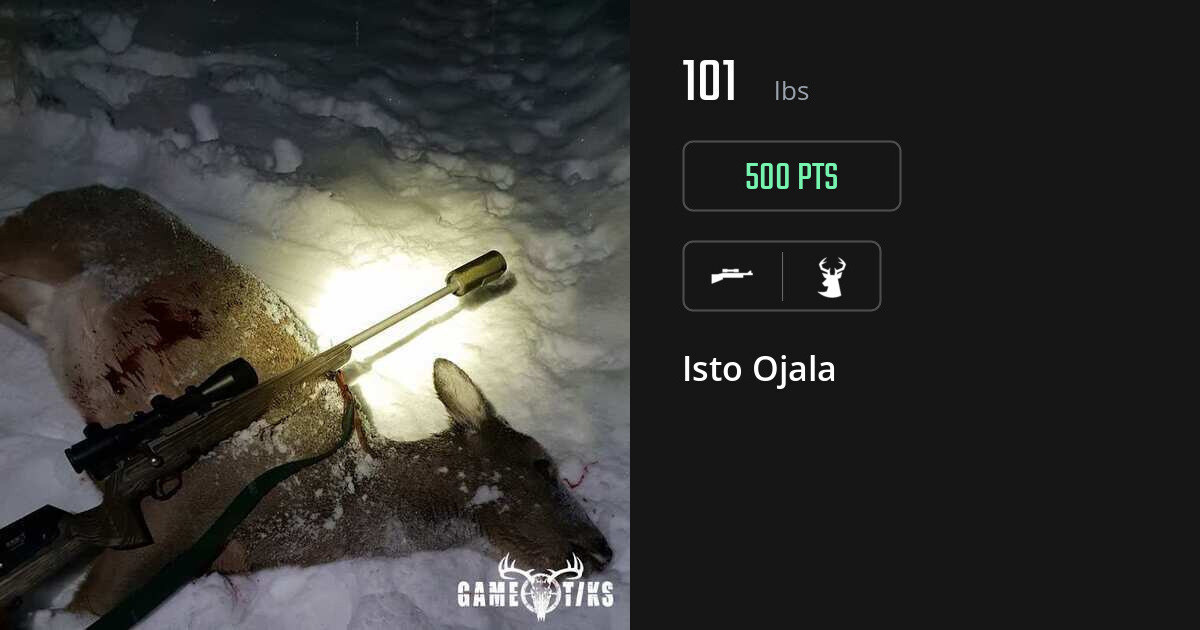 Deer harvest on Gametiks