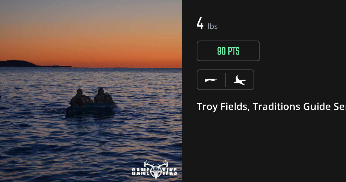 Waterfowl harvest on Gametiks