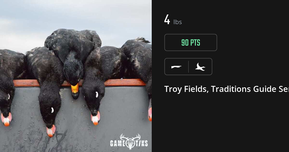 Waterfowl harvest on Gametiks