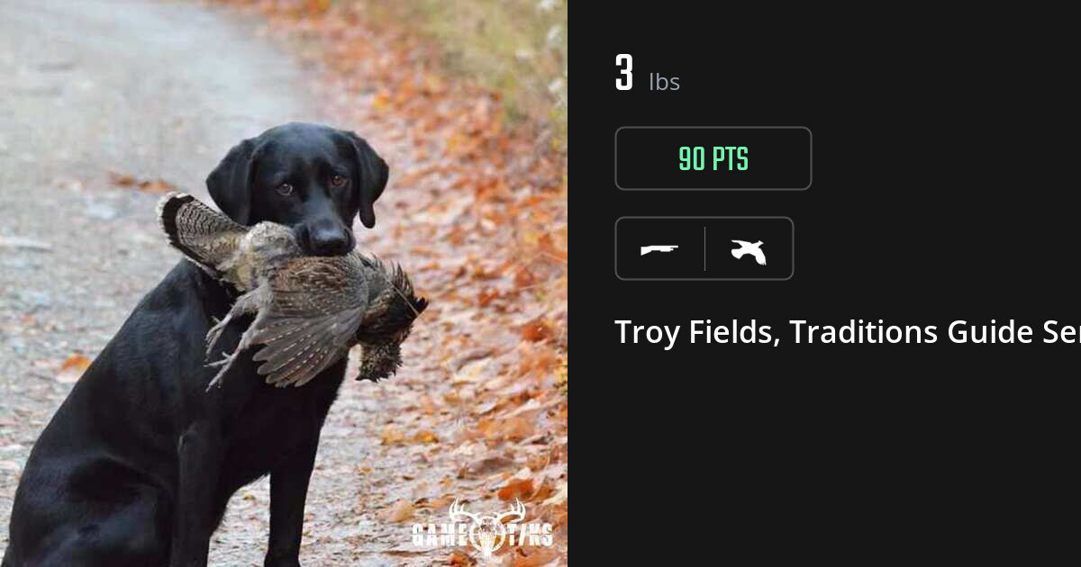 Upland bird harvest on Gametiks