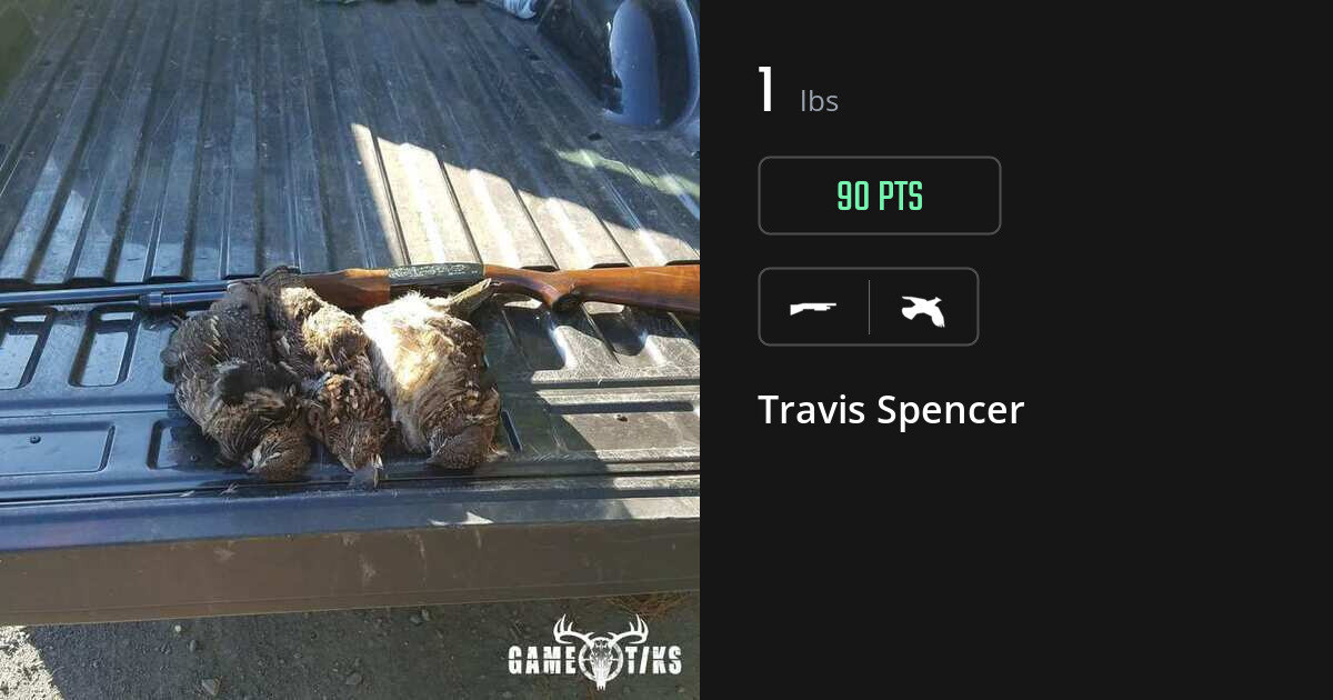 Upland bird harvest on Gametiks