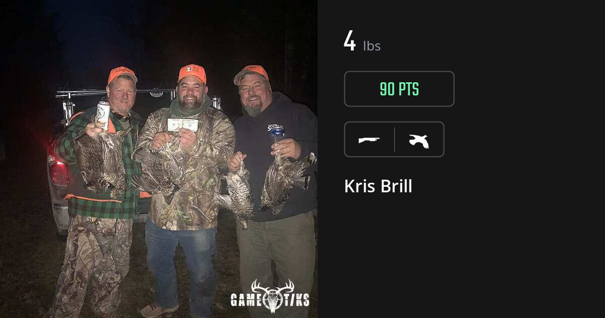 Upland bird harvest on Gametiks
