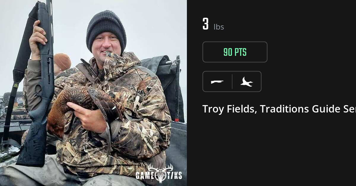 Waterfowl harvest on Gametiks