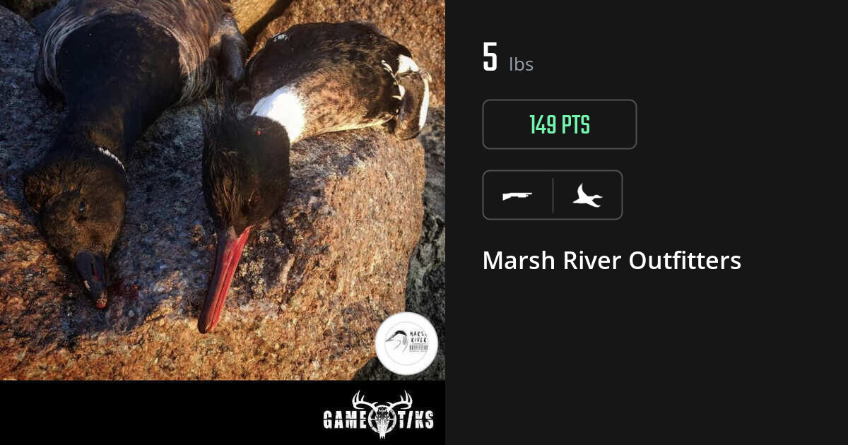 Waterfowl harvest on Gametiks