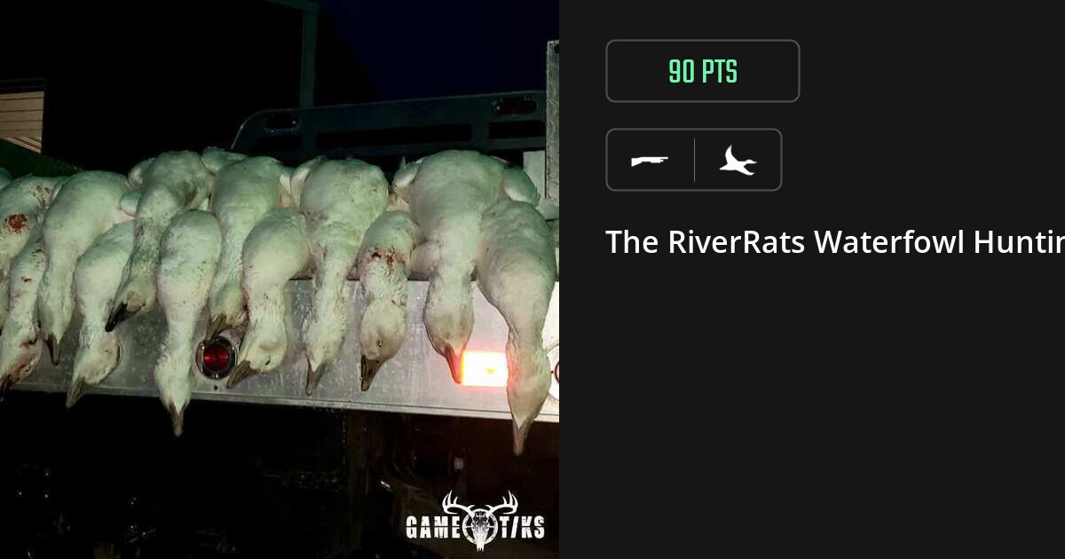 Waterfowl harvest on Gametiks