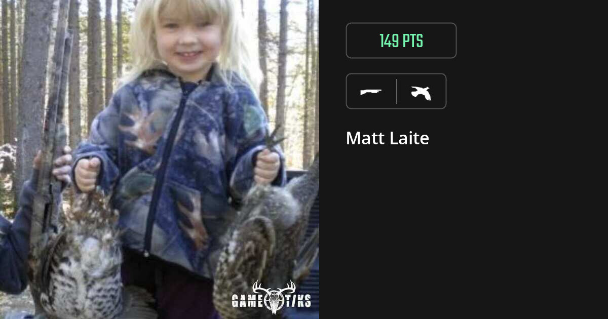 Upland bird harvest on Gametiks