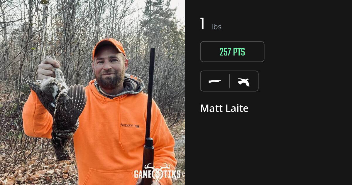 Upland bird harvest on Gametiks