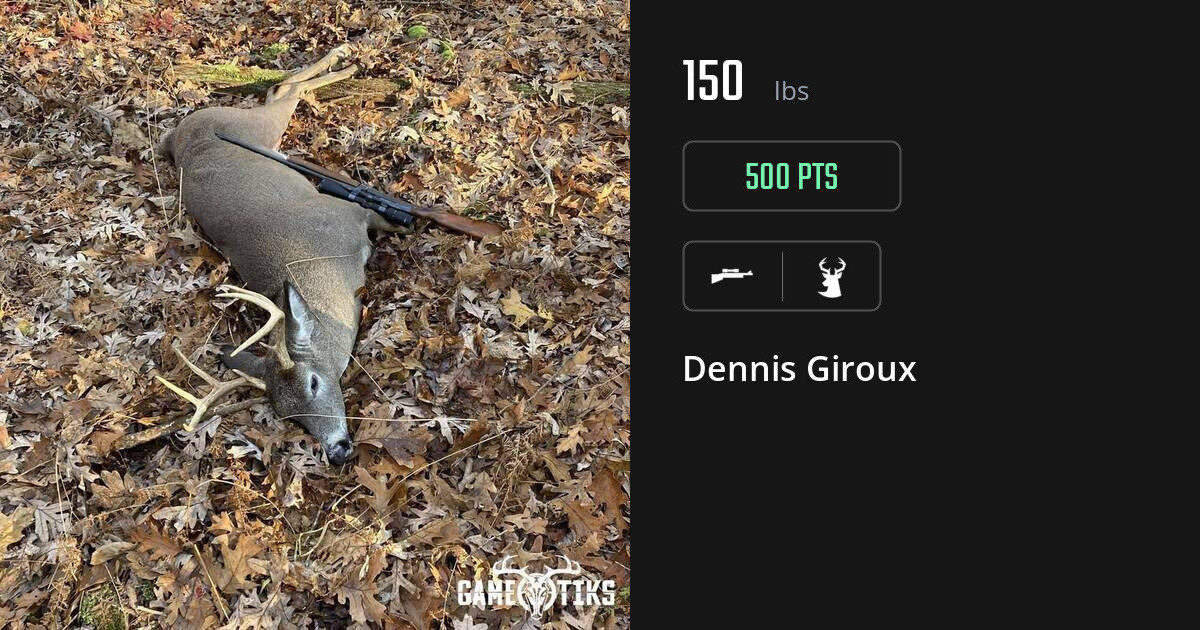 Deer harvest on Gametiks