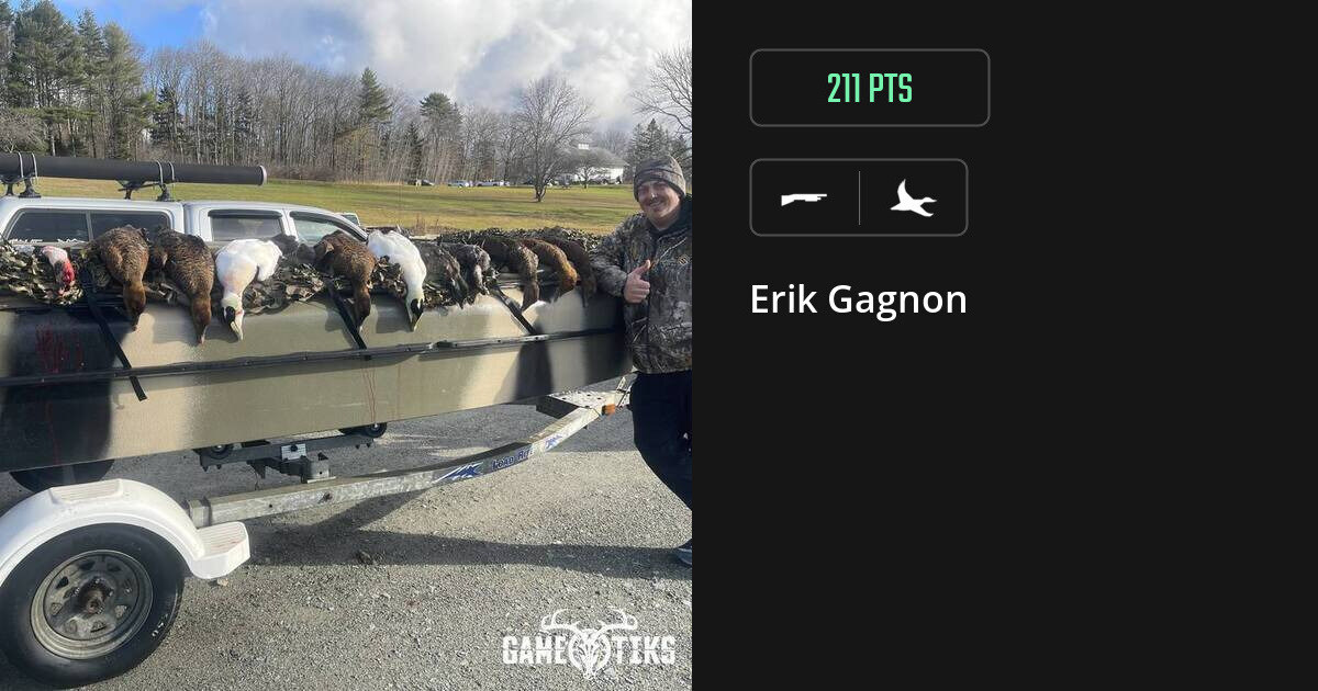 Waterfowl harvest on Gametiks