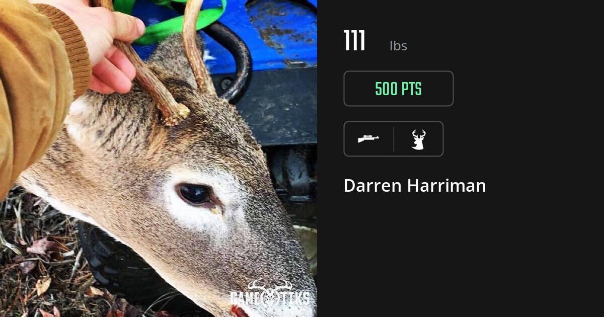 Deer harvest on Gametiks