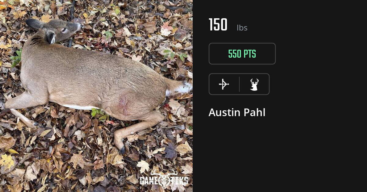 Deer harvest on Gametiks