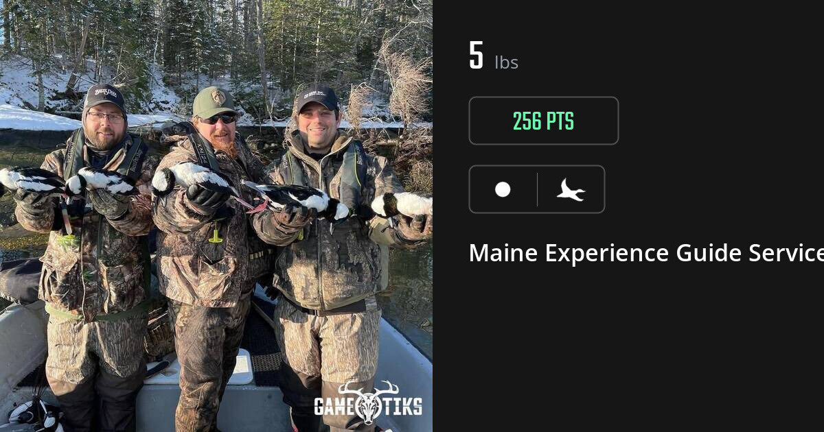 Waterfowl harvest on Gametiks