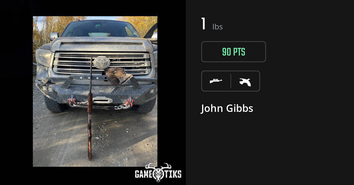 Upland bird harvest on Gametiks