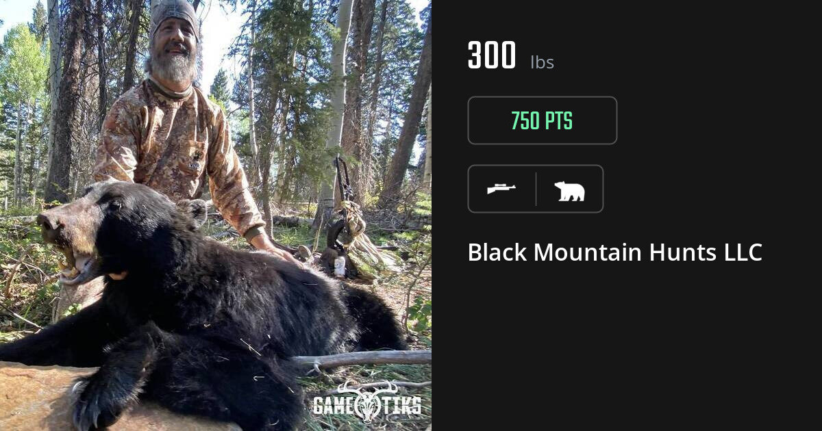 bear harvest by Black Mountain Hunts LLC