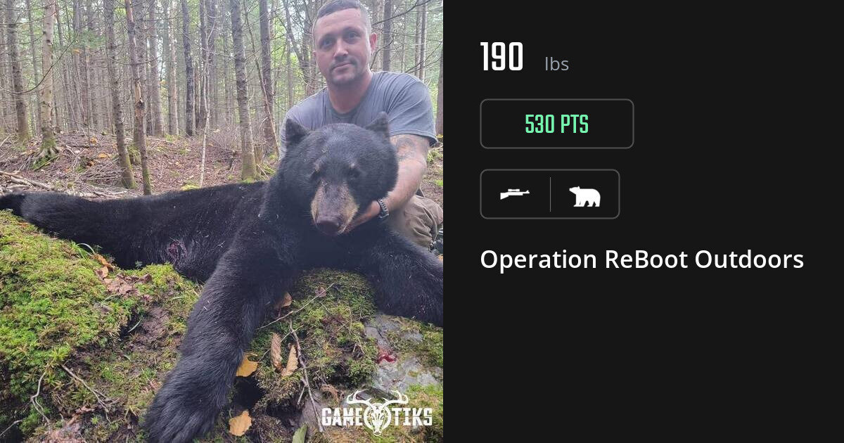 bear harvest by Operation ReBoot Outdoors
