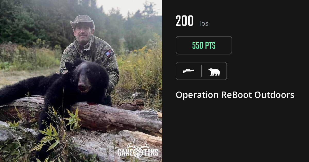 bear harvest by Operation ReBoot Outdoors