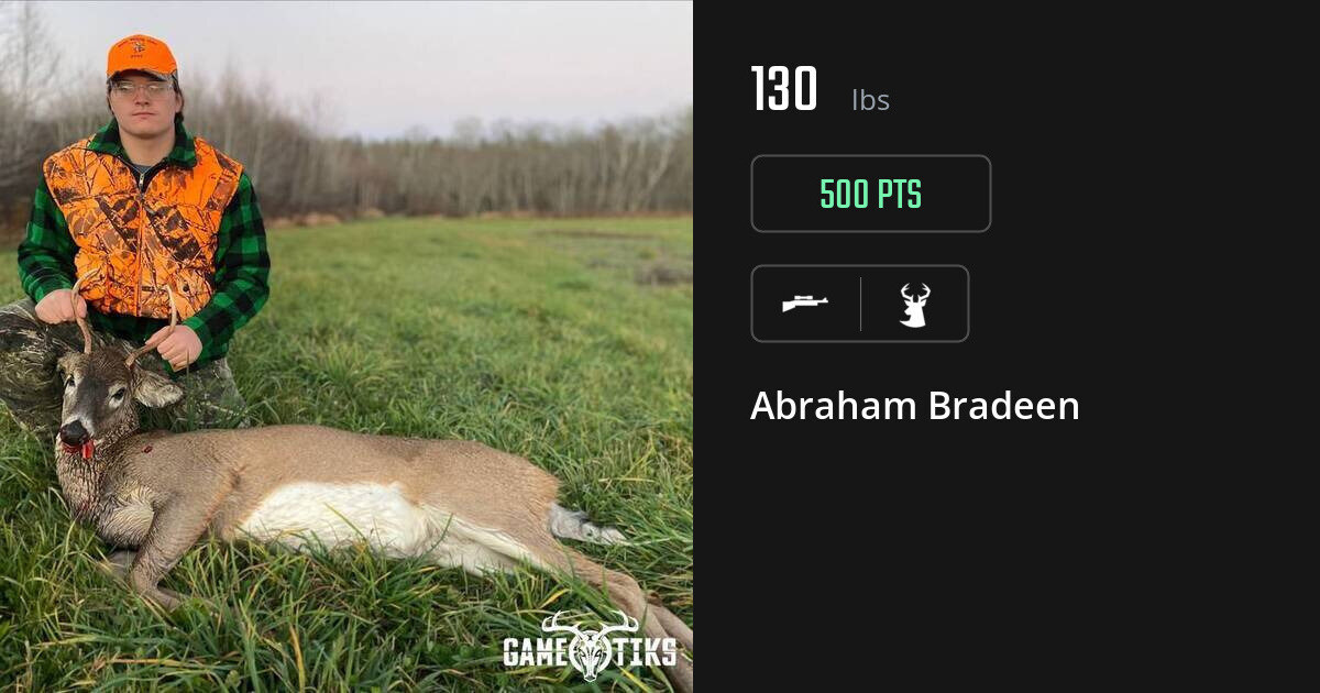 deer harvest by Abraham Bradeen