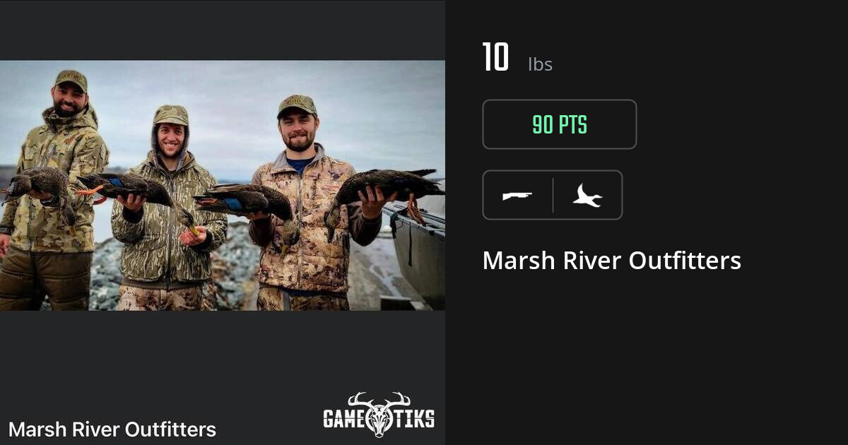 Waterfowl harvest on Gametiks