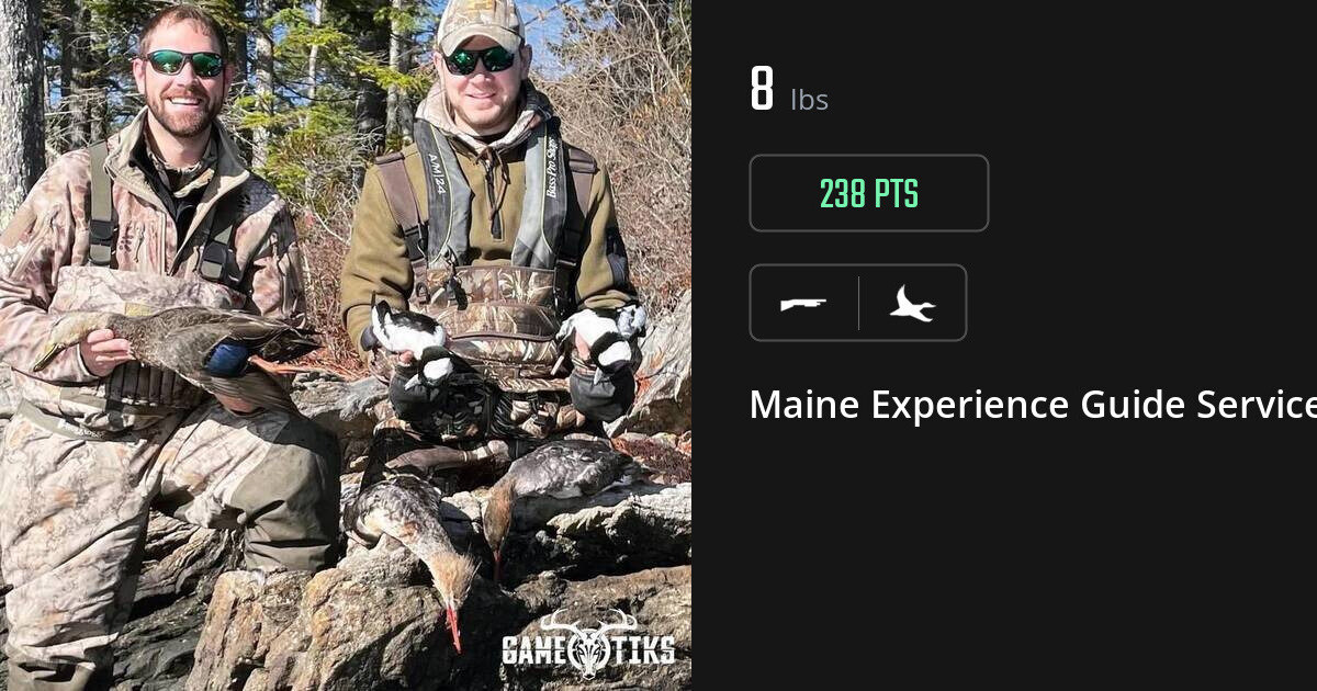 Waterfowl harvest on Gametiks