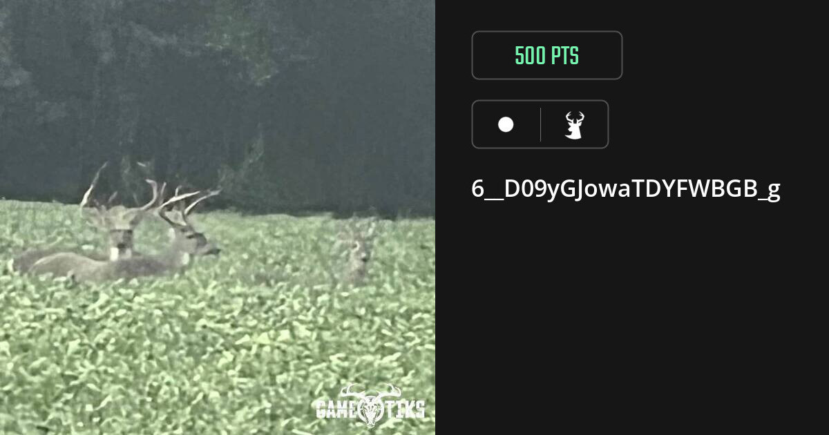 Deer harvest on Gametiks