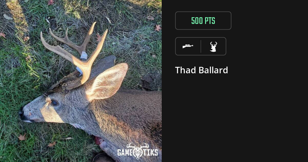 deer harvest by Thad Ballard