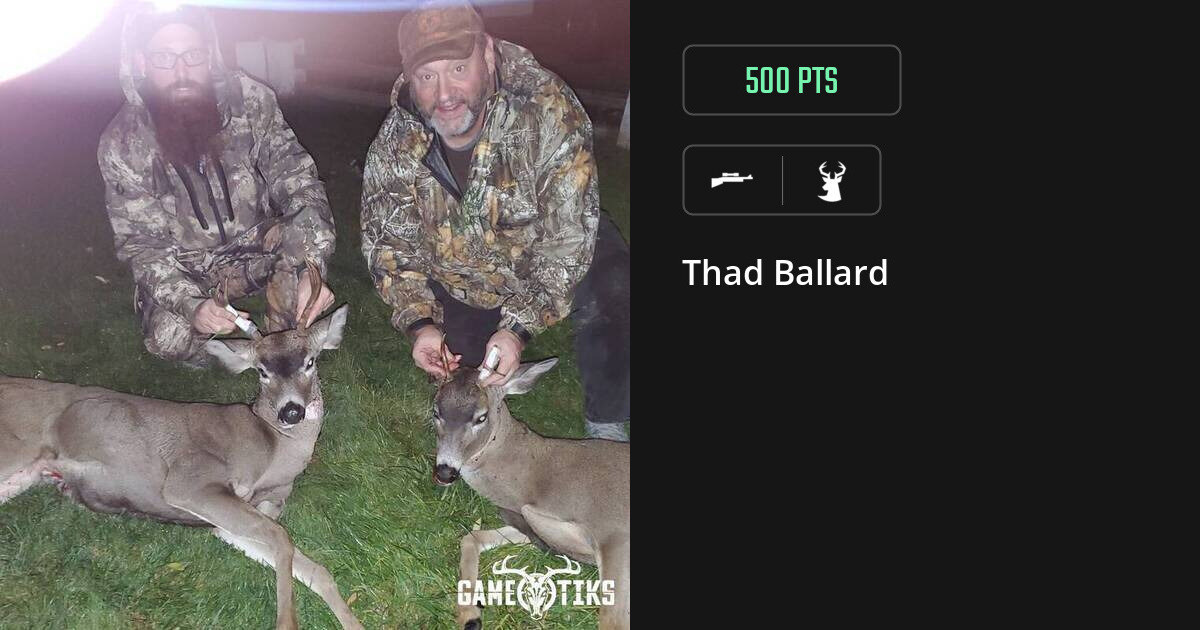 deer harvest by Thad Ballard