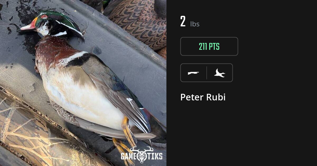 Waterfowl harvest on Gametiks