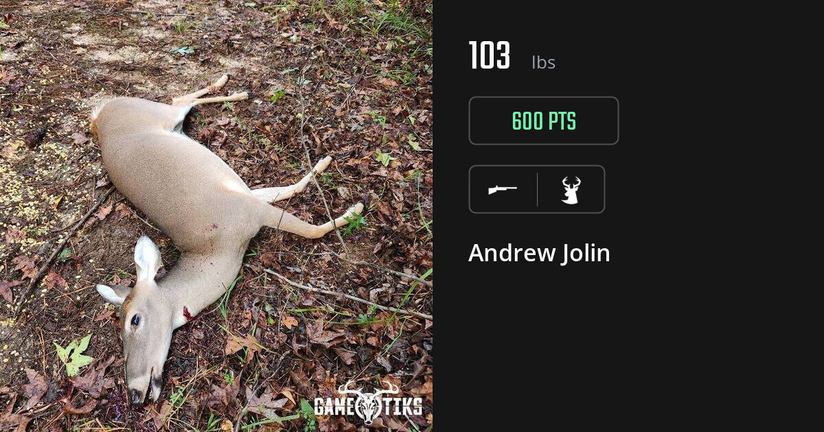 Deer harvest on Gametiks