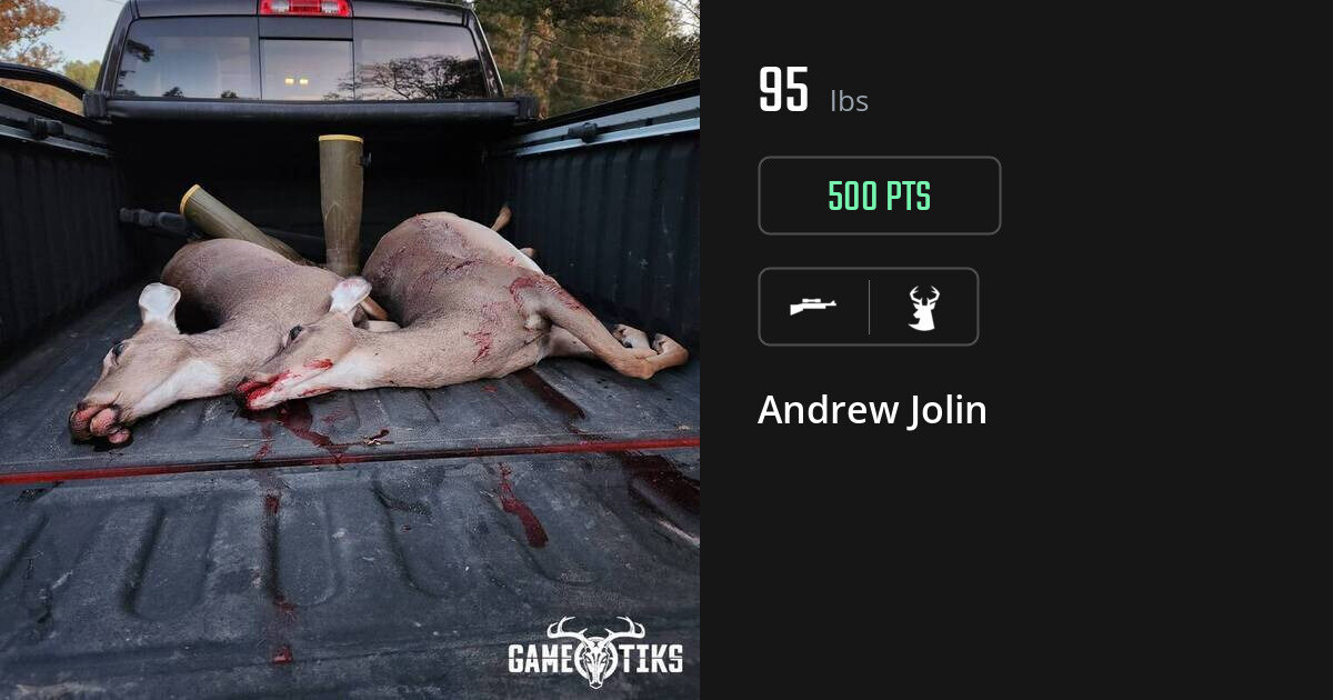 Deer harvest on Gametiks