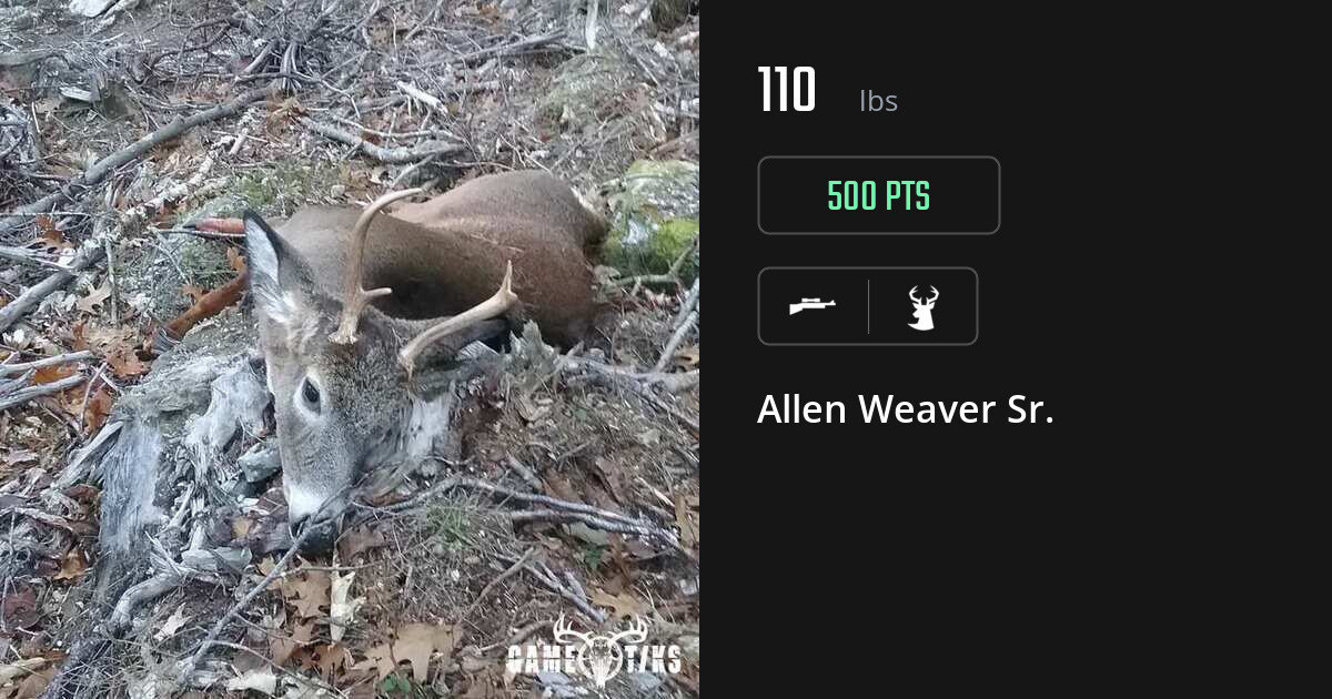 deer harvest by Allen Weaver Sr.