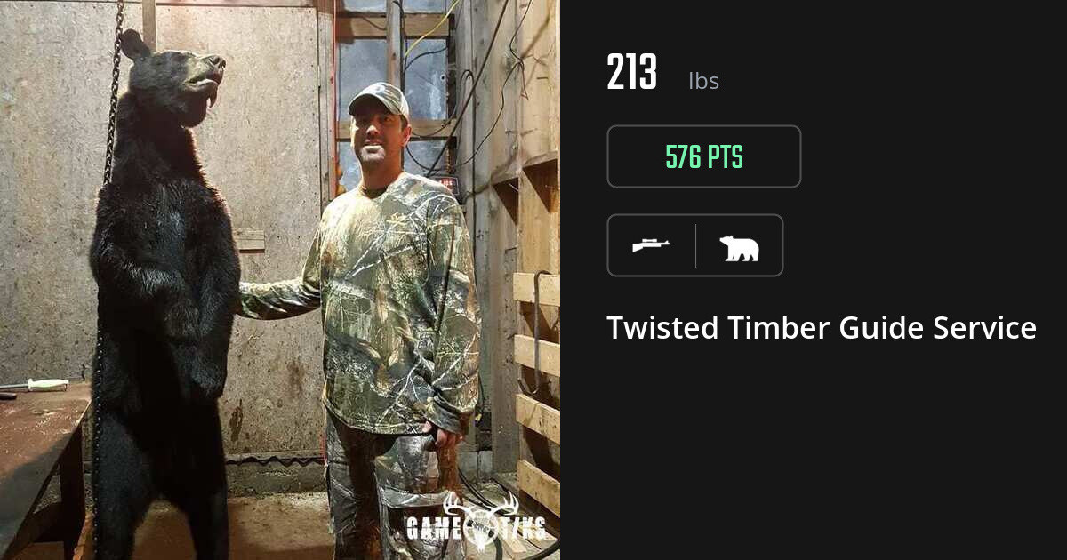 bear harvest by Twisted Timber Guide Service